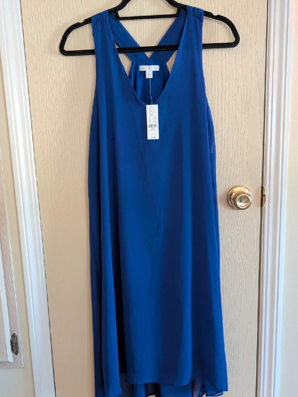 New York & Co. Royal Blue Sleeveless Shift Dress – Size S | V-Neck | Lined - Picture 1 of 9